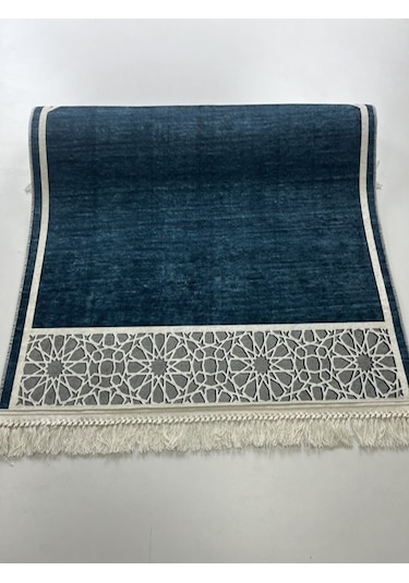 Seccade Kaymaz Yıkanabilir Battalboy Turkuaz Dijital Baskı 80x125