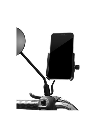 Cyclıngbox-yükseltilmiş Alüminyum Alaşım Bisiklet Cep Telefonu,ya18857b-3 Siyah