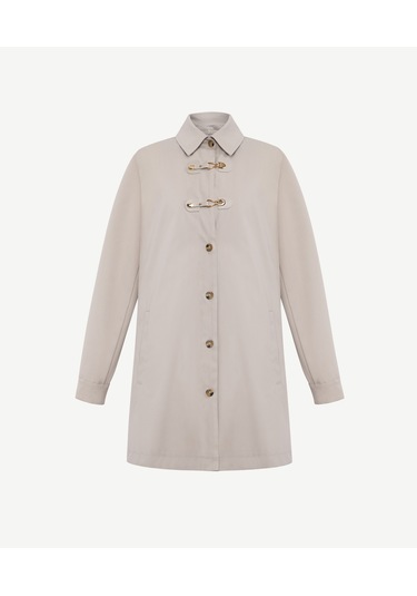 Yargıcı Regular Gömlek Yaka Uzun Kol Pardösü 25kkpr5007x 017 Bej