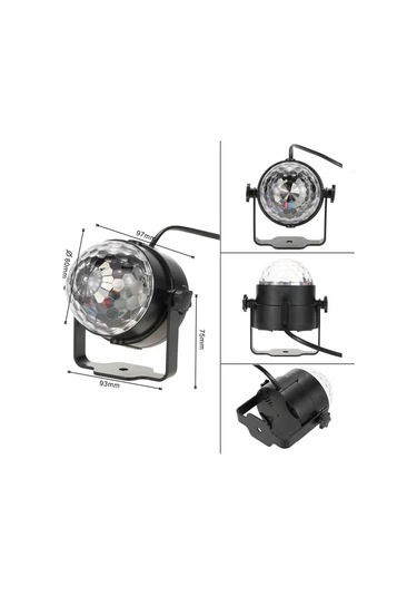 Rgb Uzaktan Kumandalı Mini Led Sihirli Top Lamba Sahne Efekti Işığı Disco Ktv Kulübü Bar Ev Partisi İçin