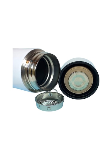 Kişiselleştirilebilir Dereceli Termos 05 Lt Beyaz Renk Beyaz