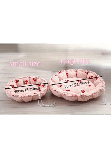 Elmpaly Yeşil Küçük Boy Balkabağı Şekilli Ajustabl Yumuşak Sıcak Kedi Köpek Yatağı