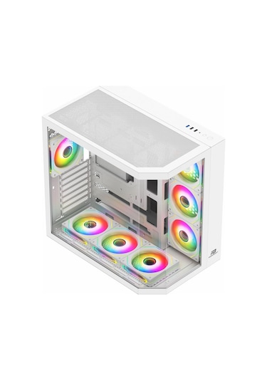 Powerboost Pb-a4375w 750w 80+ Bronz Usb 3.2 Argb Atx Mid Tower Beyaz Kasa