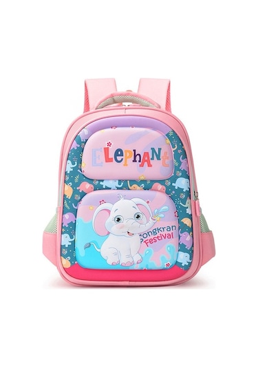 Goldenqian Sevimli Karikatür Büyük Kapasiteli Aşınmaya Dayanıklı Okul Çantası Zy9trq Açık Pembe