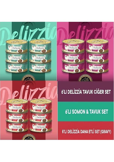 Reflex Plus Delizzia Yetişkin Kedi Maması 18 Li Karışık Set