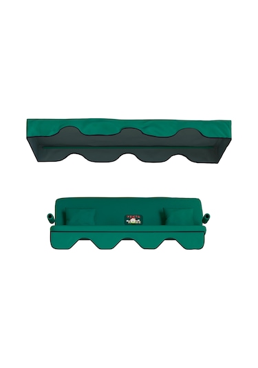 Dalyan Salıncak Minderi Yedek Bahçe Salıncağı Minderi Süngersiz Kılıf Yeşil