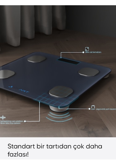 Şımart Teknoloji Akıllı Elektronik Tartı Yağ Su Kas Vücut Kitle Endeksi