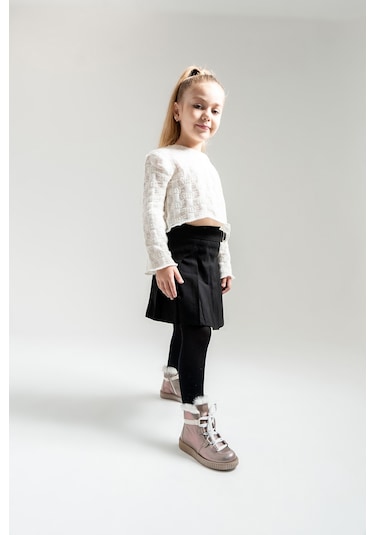 Mnpc Kız Çocuk Vizon Simli Hakiki Deri Anatomik Günlük Bot 24k4b9952721 Vizon