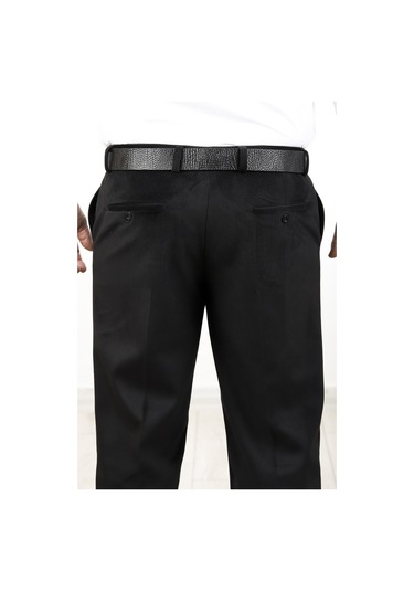 Neowit Erkek Siyah Içi Polarlı Yan Cep Klasik Kadife Pantolon Siyah