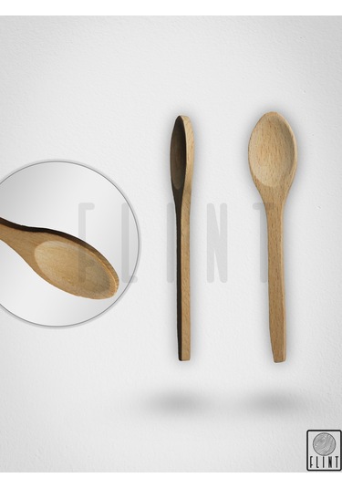 Gürgen El Yapımı Tahta Ahşap Mama Bal Reçel Kaşığı 6'lı 16cm