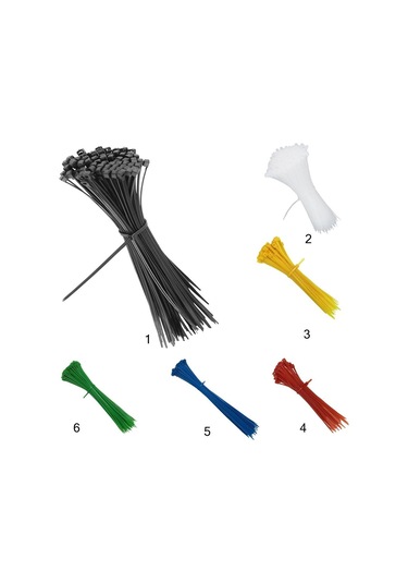 Homyl 100 Adet Kendinden Kilitli Naylon Kablo Bağı Plastik 4x150mm-kırmızı