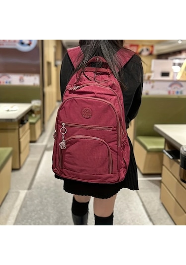 Honeybeeshop Yeşil Ordu Büyük Minimalist Spor Sırt Çantası Dayanıklı Nylon Laptop Tablet Bölmeli Yeşil Ordu