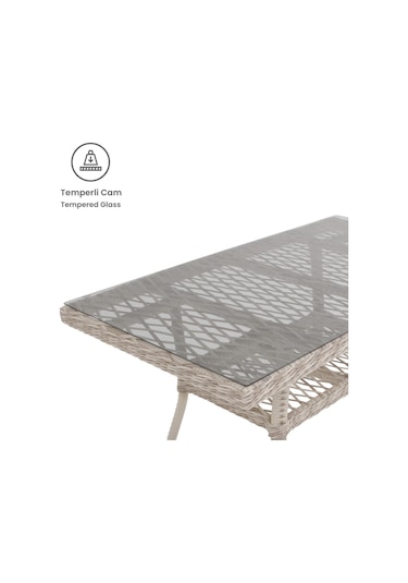 Serenity Üçlü Rattan Bahçe Balkon Oturma Grubu Rehome