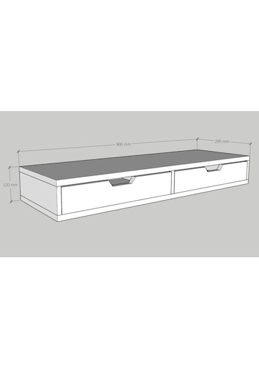 Emkawood Tuana Çekmeceli Asma  Dresuar Beyaz