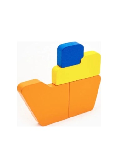 Woodnjoy Gemi Üç Boyutlu Dikey Ahşap Puzzle & Denge Oyunu