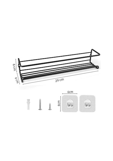 2 Paket Duvar Montaj Baharat Raf Organizatör Metal Asılı Baharat Rafları Tek Katmanlı Baharat Organizatör Raf Kapı, Dolap, Kiler Depolama Tutucular & Amp Raflar 4