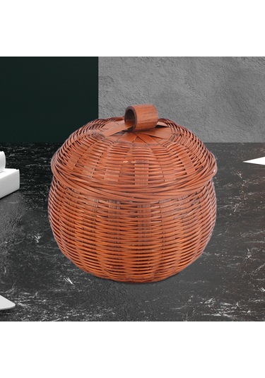 Suntek Yuvarlak Rattan Saklama Kutusu El Dokuma Balkabağı Diğer