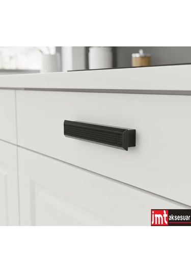 Lüks Monte 96 Mm Mobilya Çekmece Dolap Yatak Odası Şifonyer Genç Ve Çocuk Odası Kulpu Mat Siyah