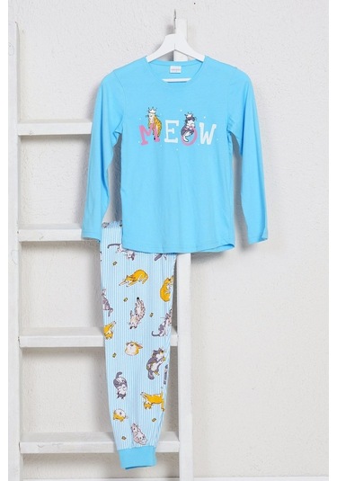 Vienetta Genç Kız O Yaka Süprem Penye Pijama Takım 9581,7-14 Yaş (452961558)