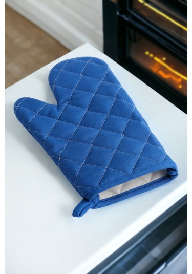 Yanmaz Ve Isıya Dayanıklı Fırın Eldiveni 2 Eldiven Mavi