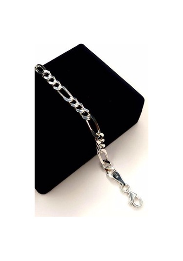 925 Ayar Gümüş 4 Mm Figaro Zincir Bileklik  Dgn20949