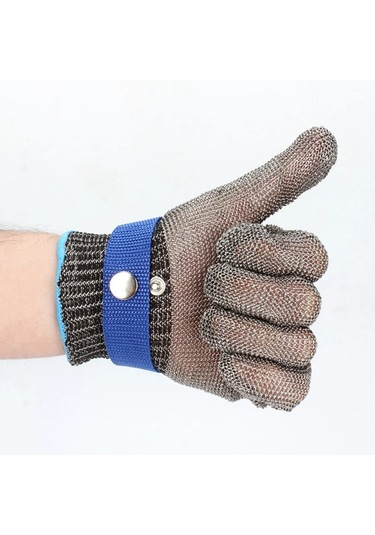 Paslanmaz Çelik Eldiven Anti-cut Güvenlik Kesilmeye Dayanıklı El Koruyucu Metal M