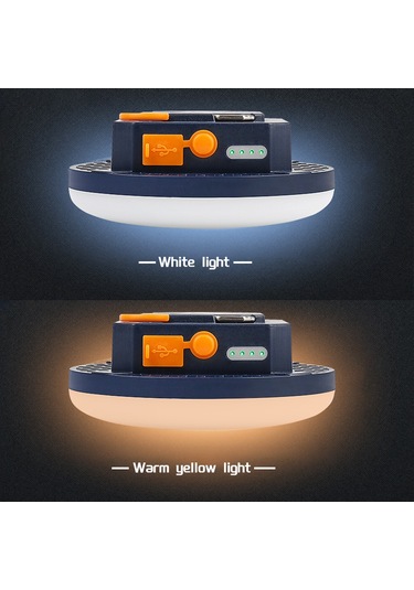 Mufunye Yn-f02 Isınma Sarı Led Kamp Lambası, 2 Li-poly Batarya, Çok Amaçlı Dışarı Aydınlatma, Powerbank Fonksiyonu, Su Geçirmez, Taşınabilir Çok Renkli