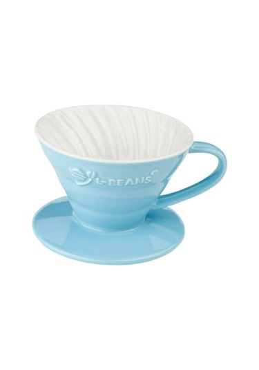 Yaozixa Mavi Seramik El Manual Filtre Kahve Dripper, Ev/ofis/kamp Kullanıma Uygun, Sağlıklı Ve Temizlenmesi Kolay Mavi