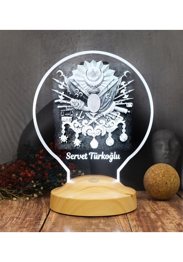Baba Hediyesi Kişiye Özel Osmanlı Tuğrası Led Lamba