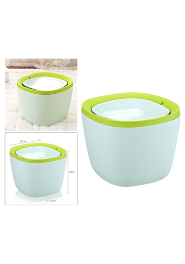 Homyl Plastik Mini Çöp Kovası Kül Kutusu Masaüstü Yeşil Yeşil