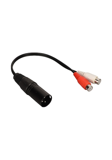 Konesam Xlr Erkekden 2 Rca Dişiye Y Bölücü Kablosu - Gürültü Engelleme Ve Altın Kaplama - Mikser, Amfi Ve Ses Cihazları İçin