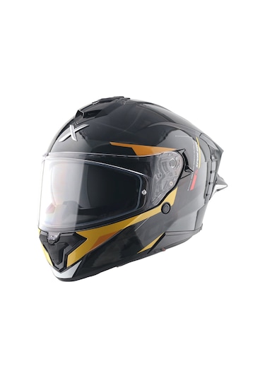 Axor Brutale Kryptıc Full Face Kapalı Kask Parlak Sarı - Siyah