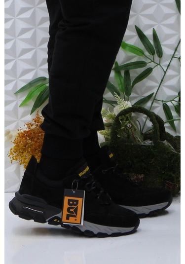 Bulldozer 250011 Siyah Nubuk Rahat Orijinal Ürün Hakiki Deri Erkek Ayakkabı Siyah