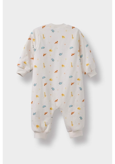 Defacto Erkek Bebek Yenidoğan Dinazor Baskılı Penye Uzun Kollu Tulum F2218a525auer233 Ekru Defacto Erkek Bebek Yenidoğan Dinazor Baskılı Penye Uzun Kollu Tulum F2218a525auer233 Ekru