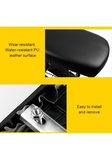 Bisiklet Arka Koltuk Bisiklet Mtb Dağ Bisikleti Pu Deri Yumuşak Rahat Yastık Bisiklet Arka Raf Siyah