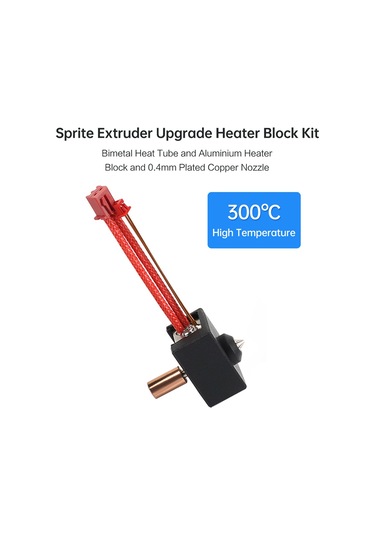 Bimetal Ekstruder Yükseltme Isıtıcı Blok Kiti Siyah