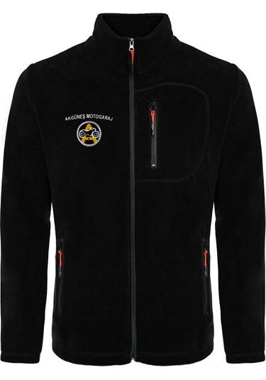 Akgüneş Motogaraj Polar Soft Kumaş Ceket Sıcak, Yumuşak Ve Şık Tasarım Siyah