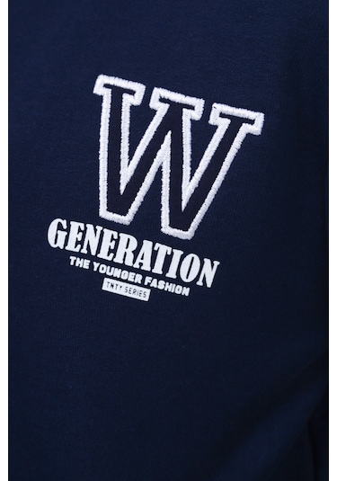 Toontoy Erkek Çocuk Okul Nakışlı Hırka Lacivert