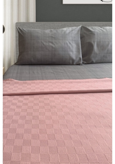 Alla Turca Tek Kişilik Doğal Pamuk Pike Pudra