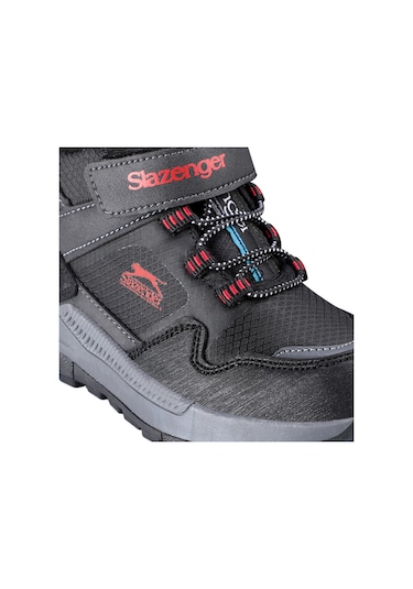 Slazenger KENZIE Çocuk Cırt Cırtlı Siyah / Kırmızı Bot