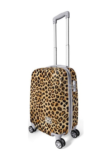 Coral High Leopar Desenli Kabin Boy Valiz 50cm 16550 Çok Renkli