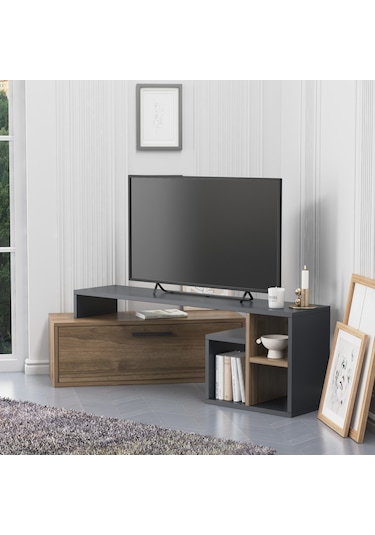 Lagomood Karamael Tv Standı Antrasit Ceviz