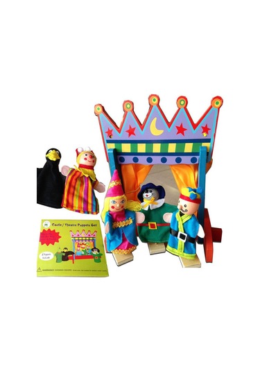 Ahşap Parmak Kuklası Sahneli