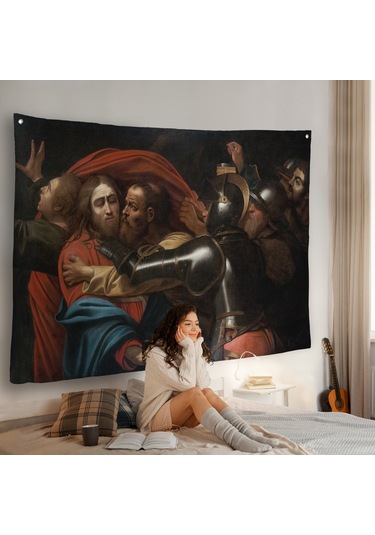 Caravaggio -isanın İnişi Duvar Örtüsü - The Taking Of Christ-7146