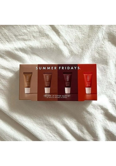 Folinda Summer Fridays Mini Dörtlü Set: Renkli Şeffaf Nemlendirici Dudak Balsamı 5g X4