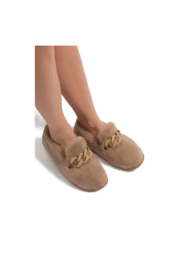 Angel Kadın Peluş Ev Ayakkabısı Bej 37/41 Bej