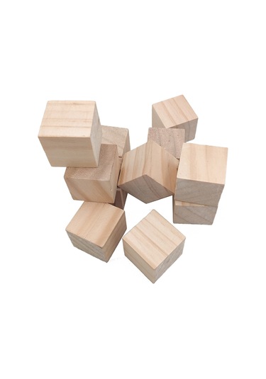 Kangvka 50 Adet 15x15x15mm Ahşap Küp, Taşlama Makinesi Malzemesi, Hassas Kesim İçin Uygun