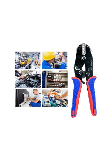 Aubyhe 0.25-6mm² Tel Kablo Presi, 65 Mangan Çelik, Soğuk Pres U/y Vidalı Terminal Bağlayıcı, Siyah-kırmızı-mavi, Vk-40j