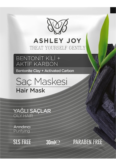 Ashley Joy Bentonit Kili İçeren Yağlı Saçlar İçin Arındırıcı Saç Maskesi 30 ML