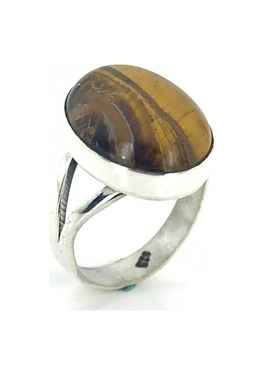 Kaplangözü Taş El Üretimi Sade Şık Kibar Gümüş Yüzük